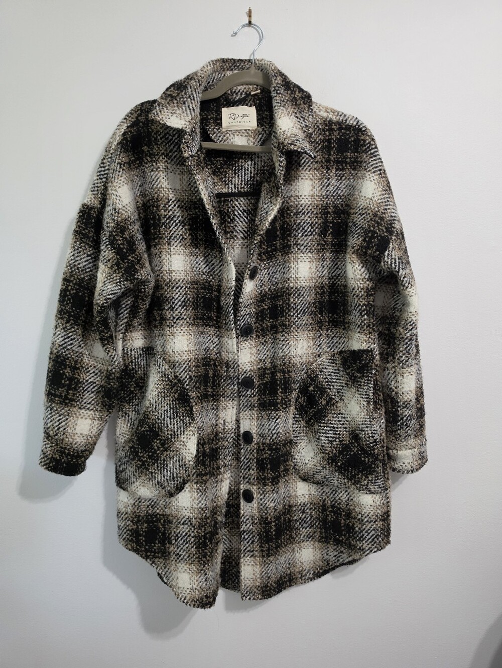 131. RD Style Oversized Plaid Shacket